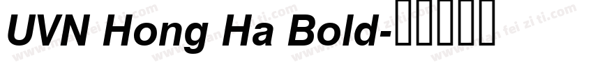 UVN Hong Ha Bold字体转换